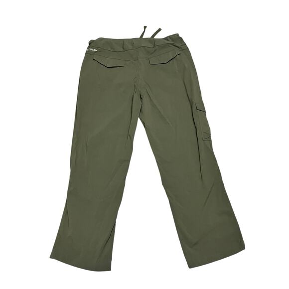 Columbia Women's Green Cargo Pants convertible roll up drawstring SIZE 16 - Picture 3 of 5